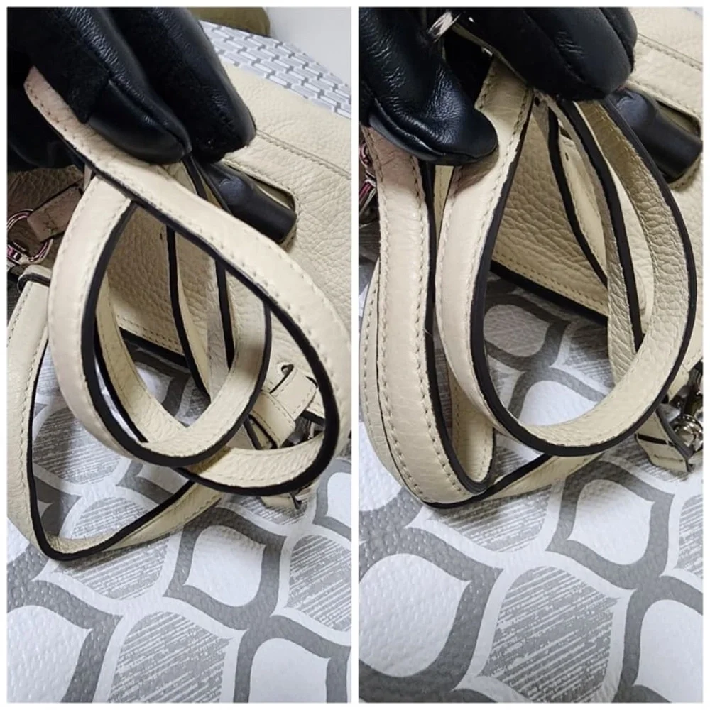 Authentic Gucci Small Bamboo Daily Satchel Bag Off-White